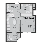 1-комнатная квартира